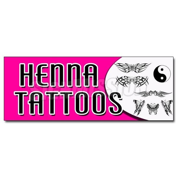 Signmission HENNA TATTOOS DECAL sticker natural long lasting temporary parlor artist, D-12 Henna Tattoos D-12 Henna Tattoos - main